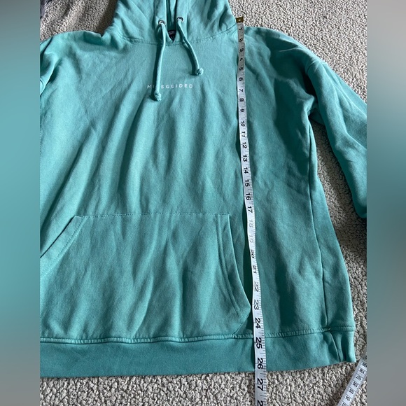 🔸 Missguided 🔸 basic teal hoodie - Picture 6 of 7